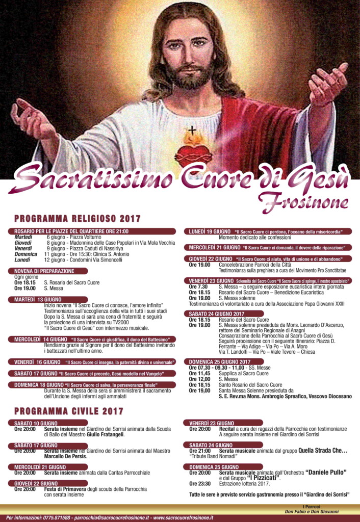 Manifesto Festa Sacro Cuore 2017 sito
